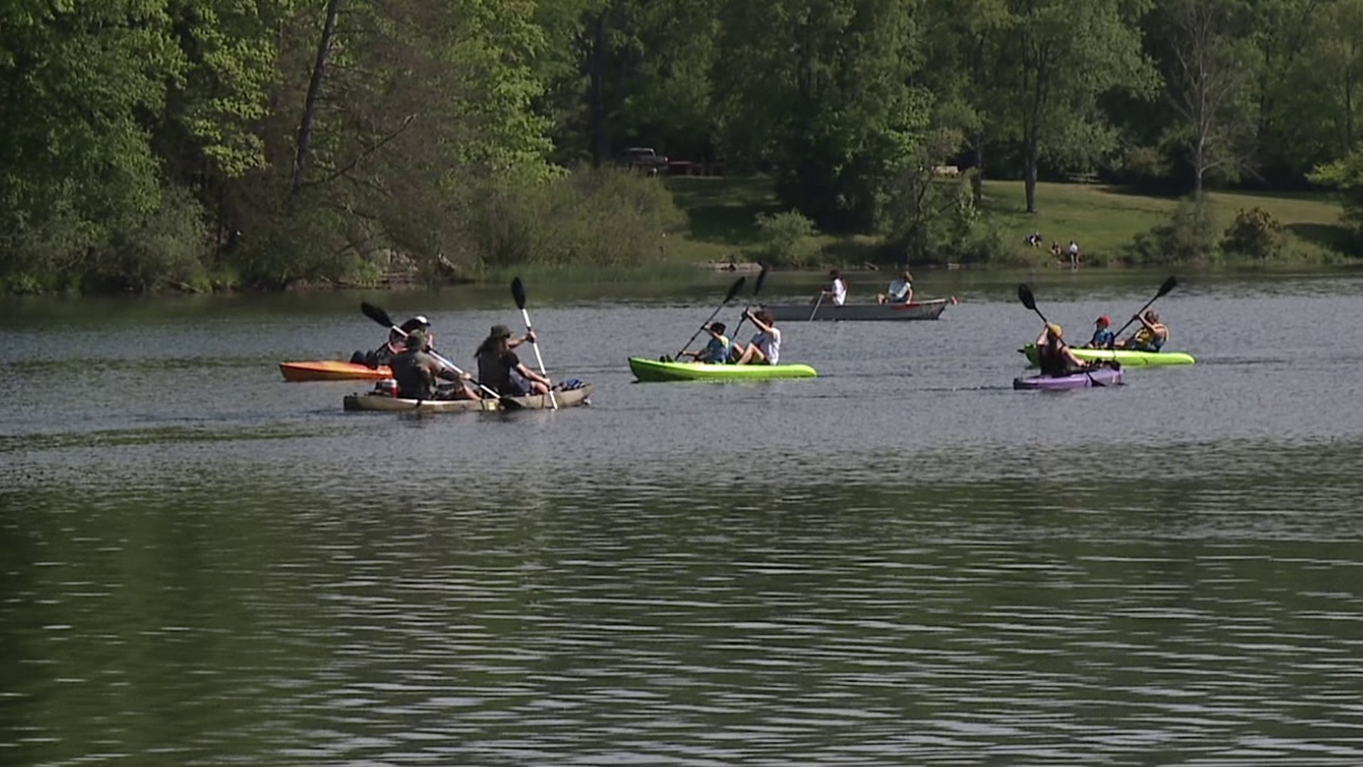 It was a busy Sunday at Lackawanna State Park as families took advantage of the warm weather and water.