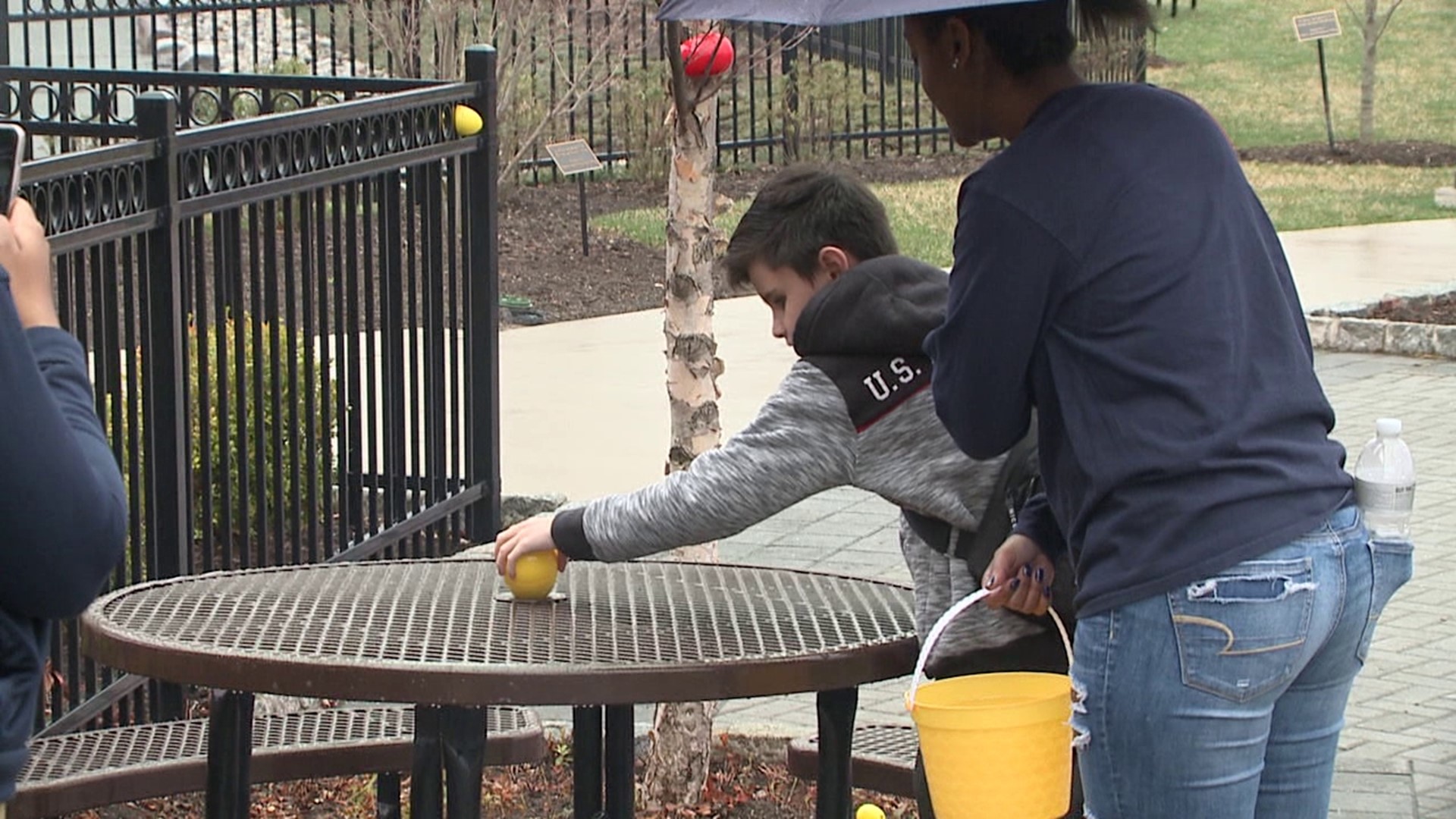 A creative Easter egg activity took place at Wilkes University on Sunday.