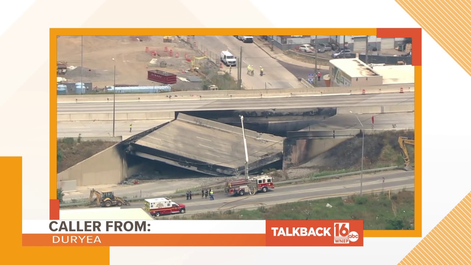 Callers are commenting on the construction I-95 is undergoing following its collapse.