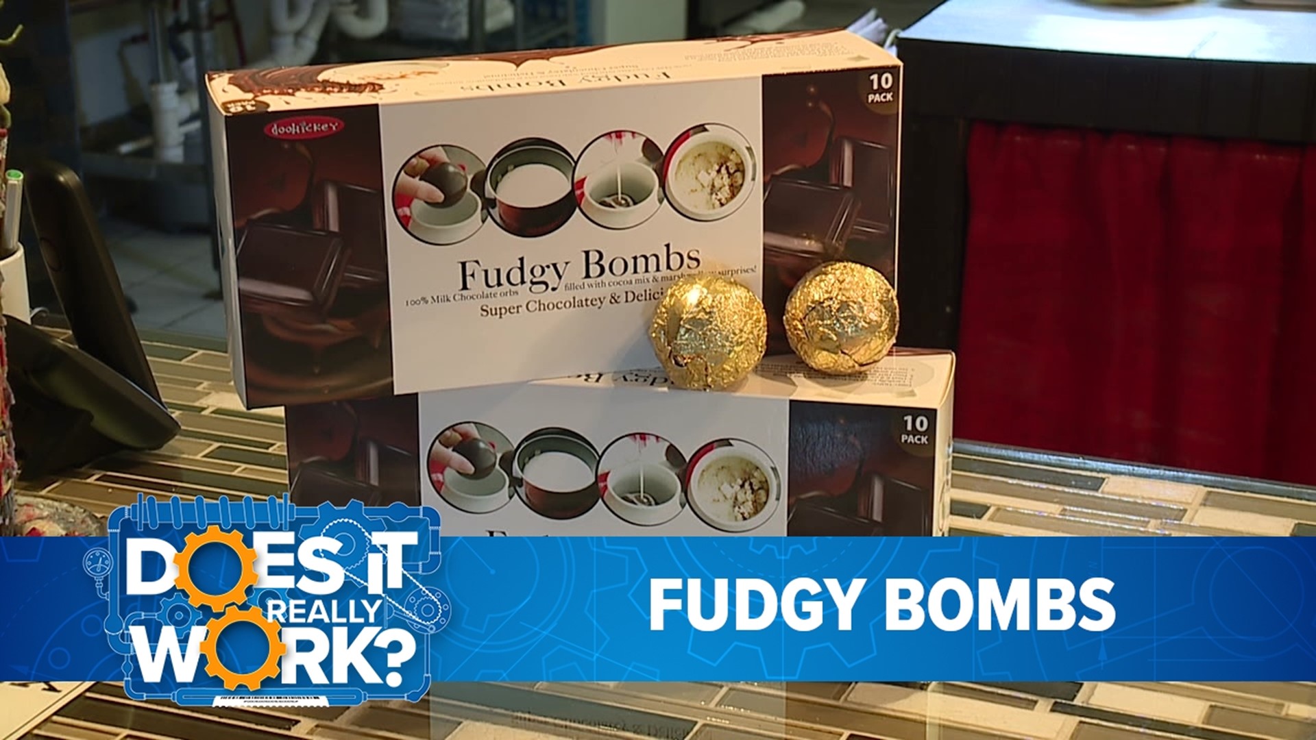 Simply place your Fudgy Bomb into a mug and pour hot milk or water over it. Watch it go as it transforms, releasing the hot cocoa and marshmallows.