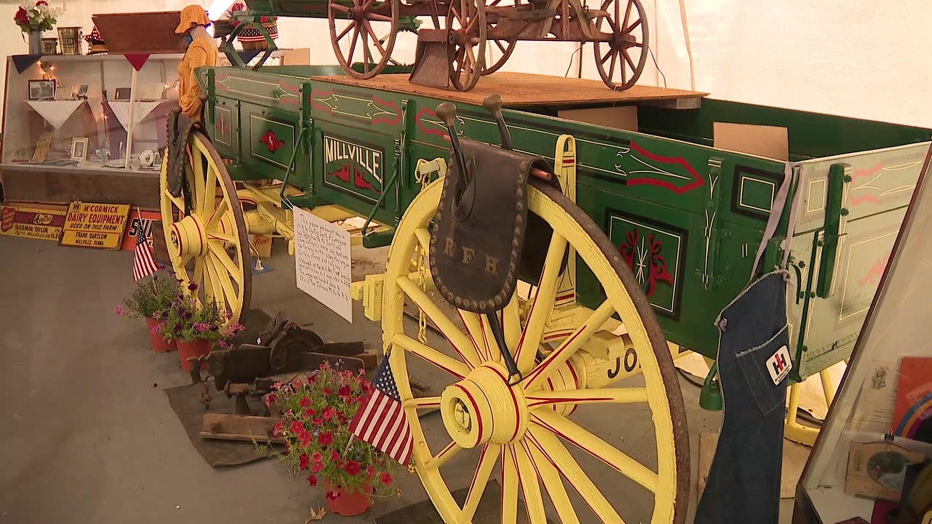 Millville is celebrating its 250th anniversary and one group set up a tent filled with pieces of the borough's history.