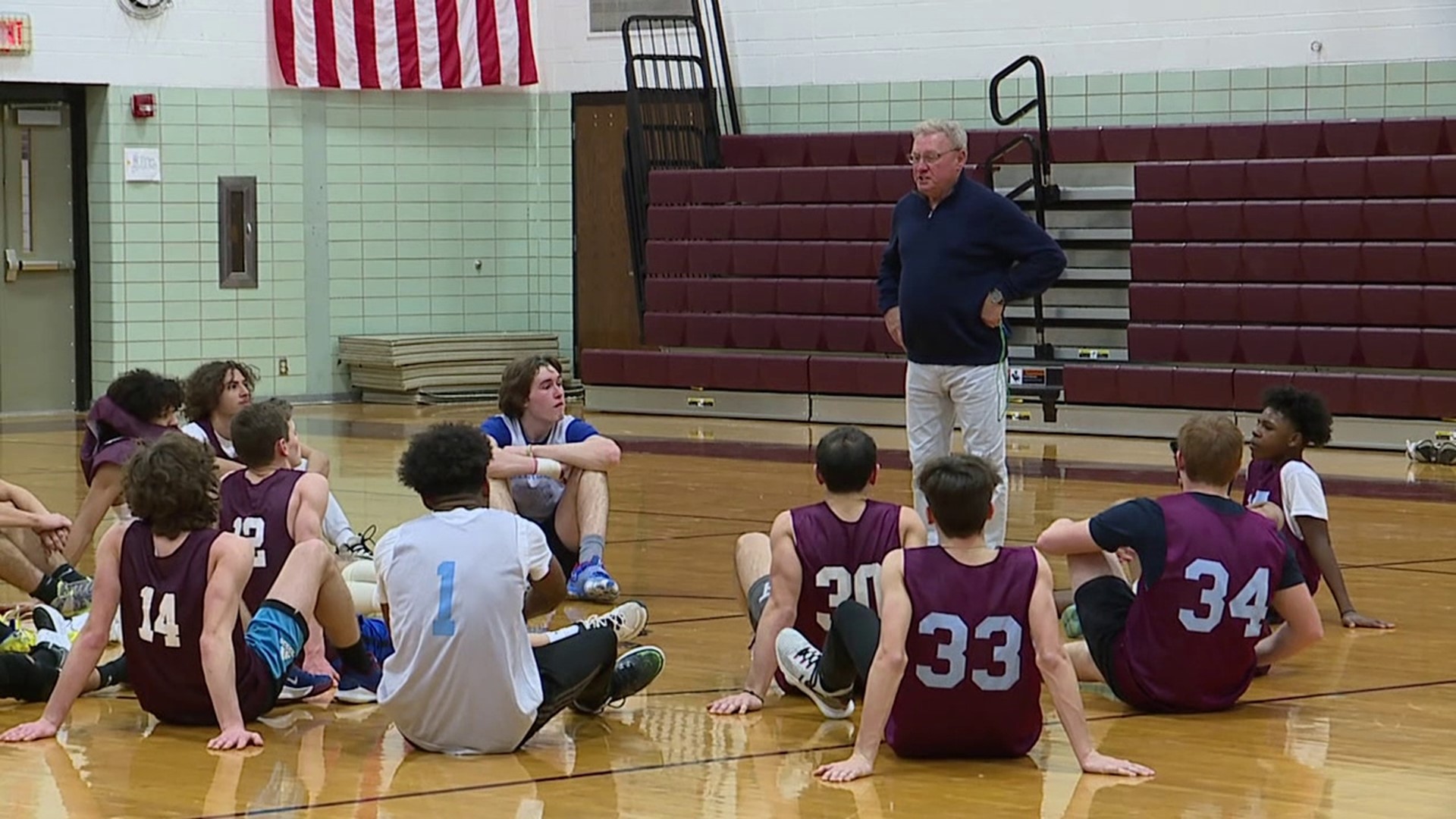 Coach Ronald Insinger won his 1,000th game as the boys' basketball coach at Loyalsock Township when the Lancers defeated Warrior Run.