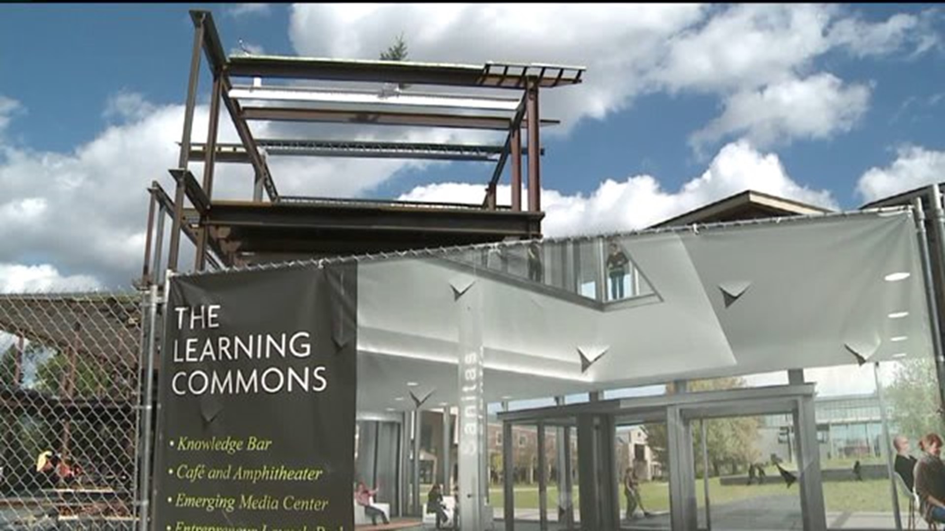 Workers Top Off Marywood Learning Commons
