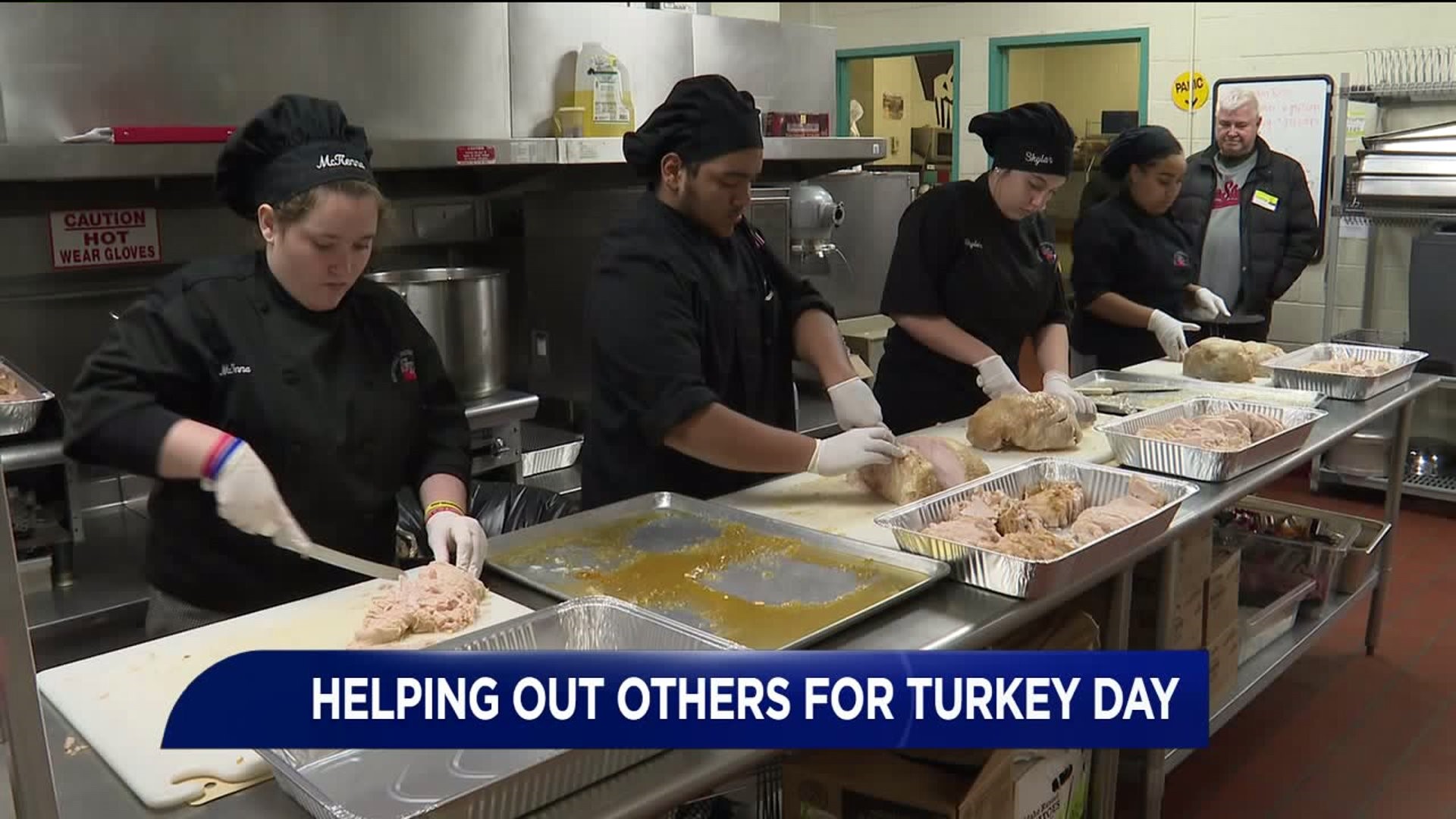 Culinary Students Making Thanksgiving Meals for Needy Folks in Schuylkill County