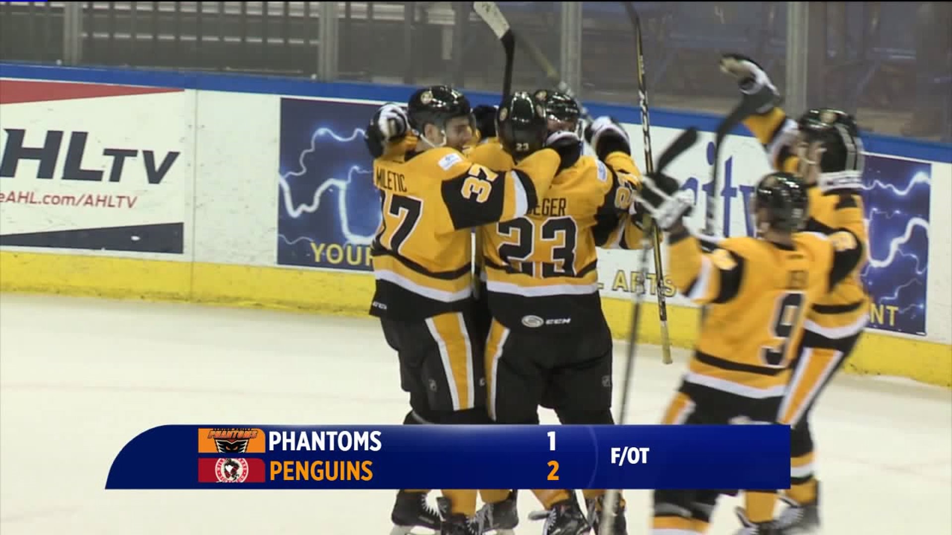 Penguins Top Phantoms in Overtime