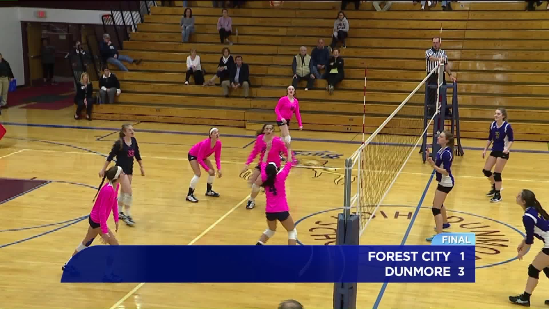 Forest City vs Dunmore girls volleyball