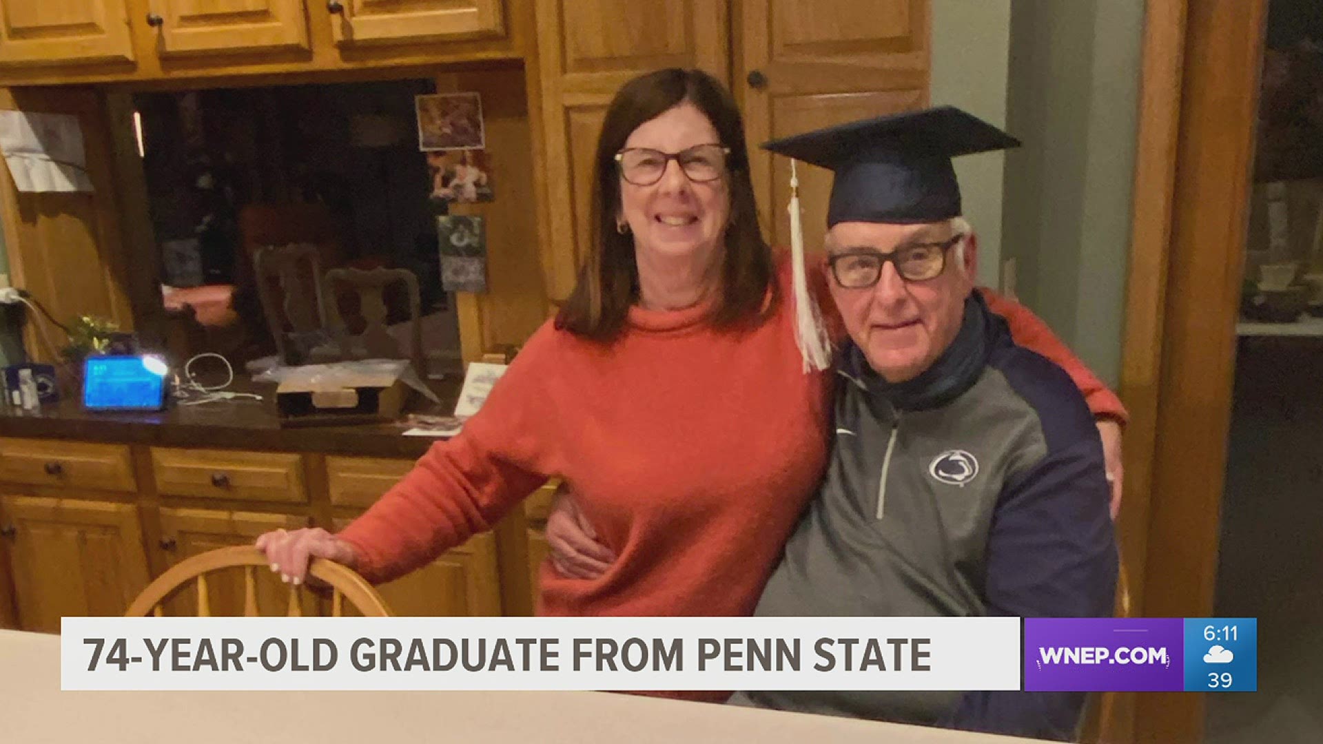 Among the graduates tuning in to Penn State University's virtual graduation ceremony on Saturday was a man from Wayne County, finally earning his business degree.