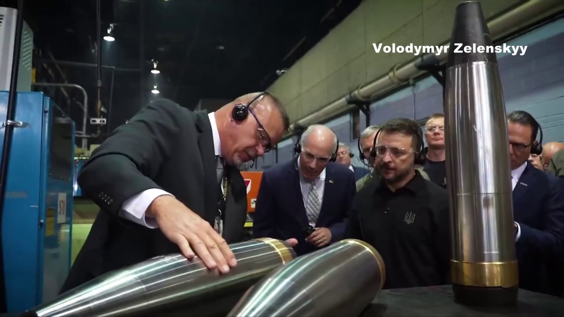 The Ukrainian president toured the Scranton Army Ammunition Plant, one of only two facilities in the country producing the 155mm Howitzer artillery shells.