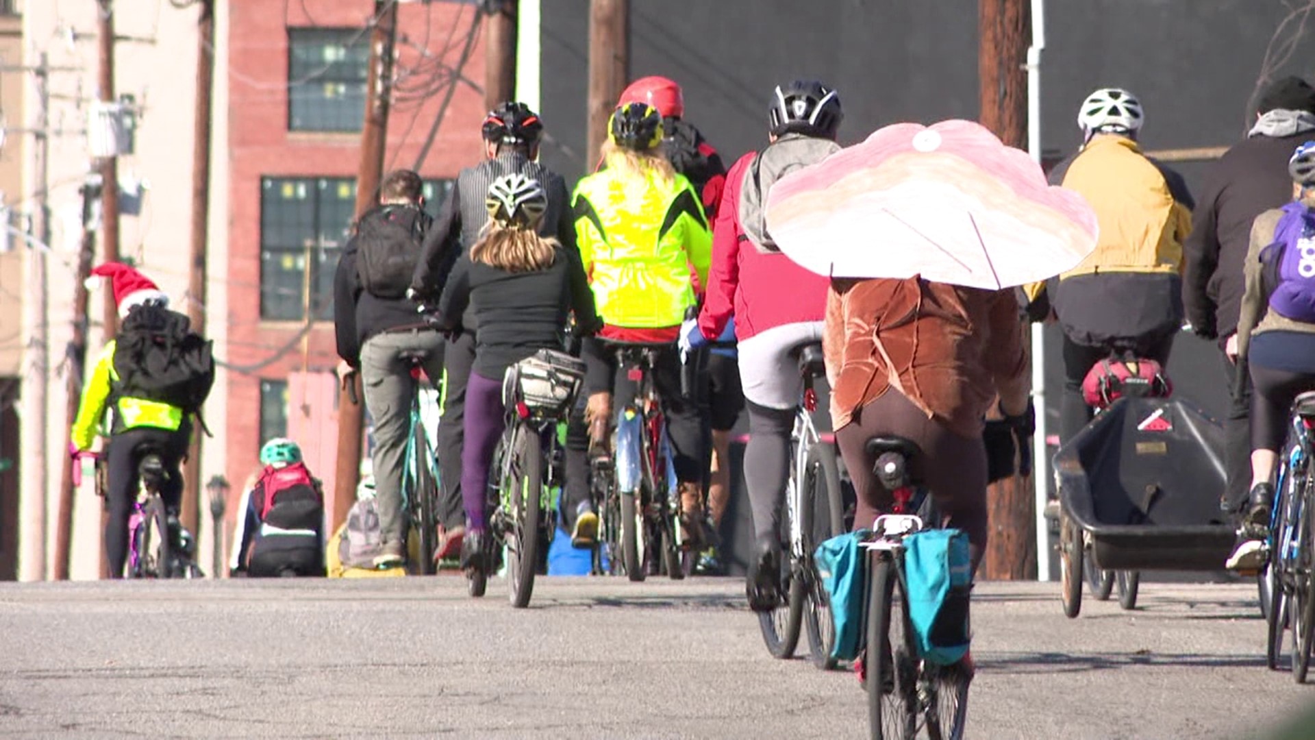 Cyclists came together in Scranton on Saturday to help out a local shelter.