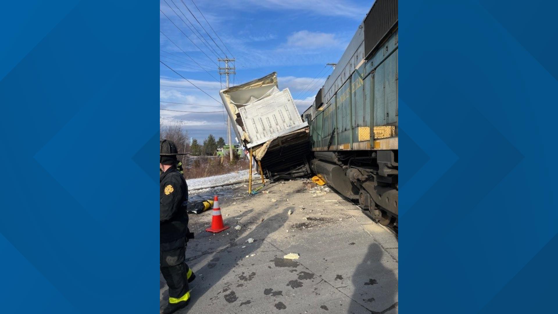 Train strikes tractor-trailer hauling butter in Luzerne County | wnep.com