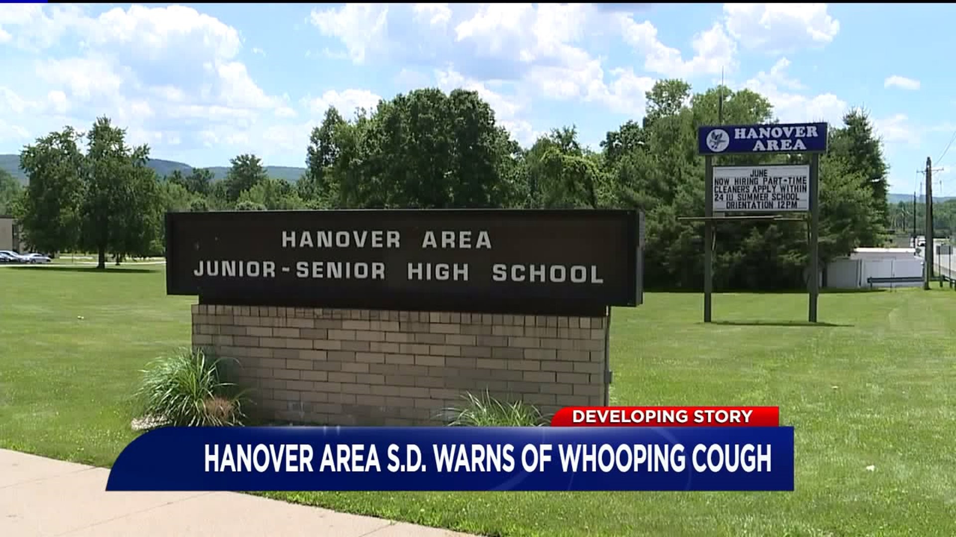 Hanover Area School District Warns of Possible Whooping Cough Exposure