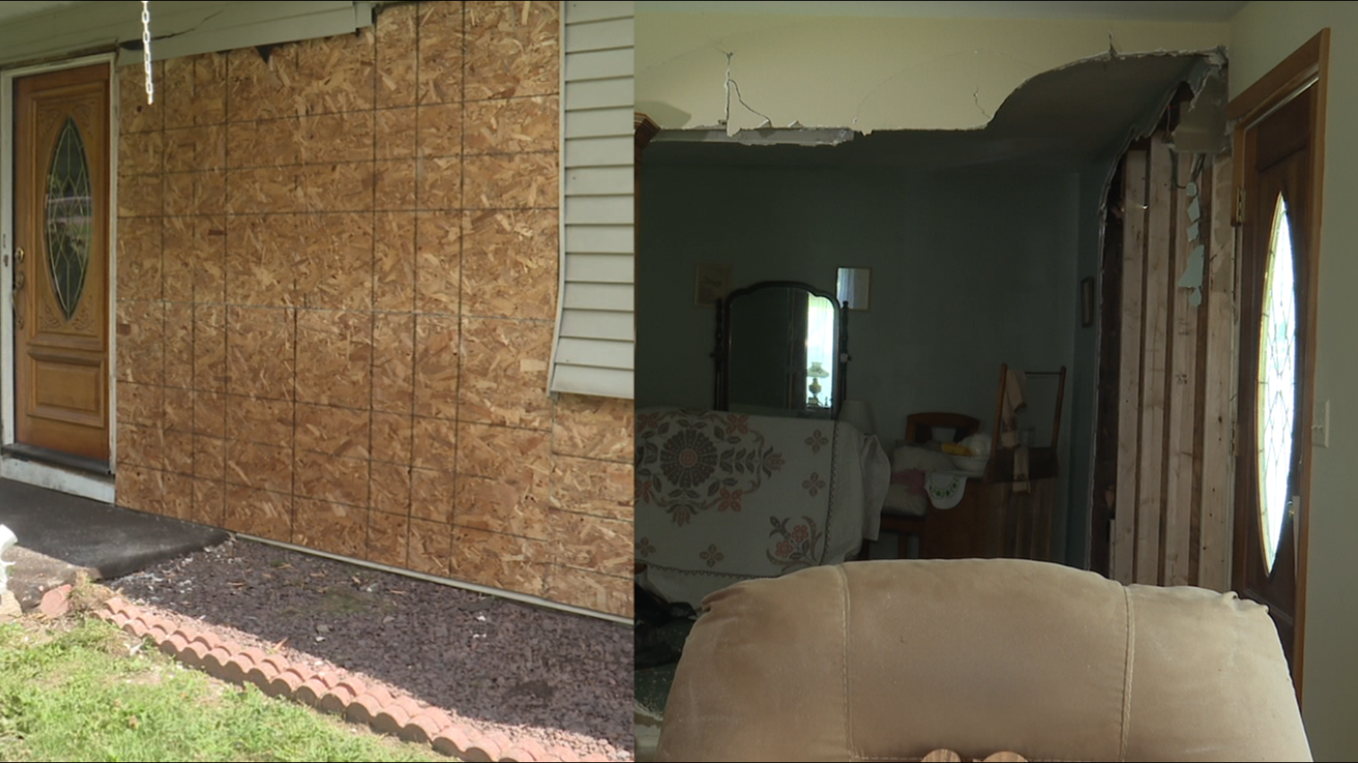 Newswatch 16's Rose Itzcovitz talked to the woman who now has a gaping hole in her house and no idea about who's responsible.