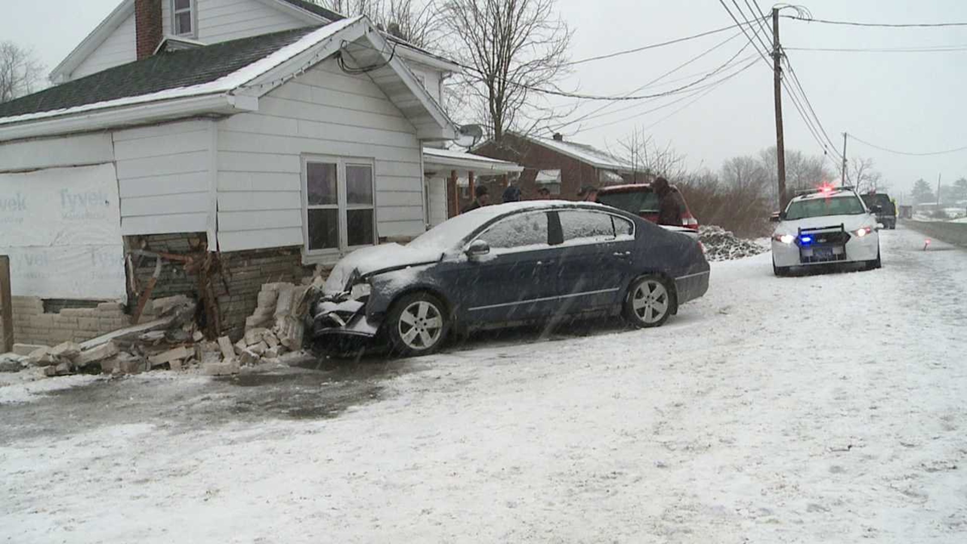 Car Smashed into Home in Schuylkill County