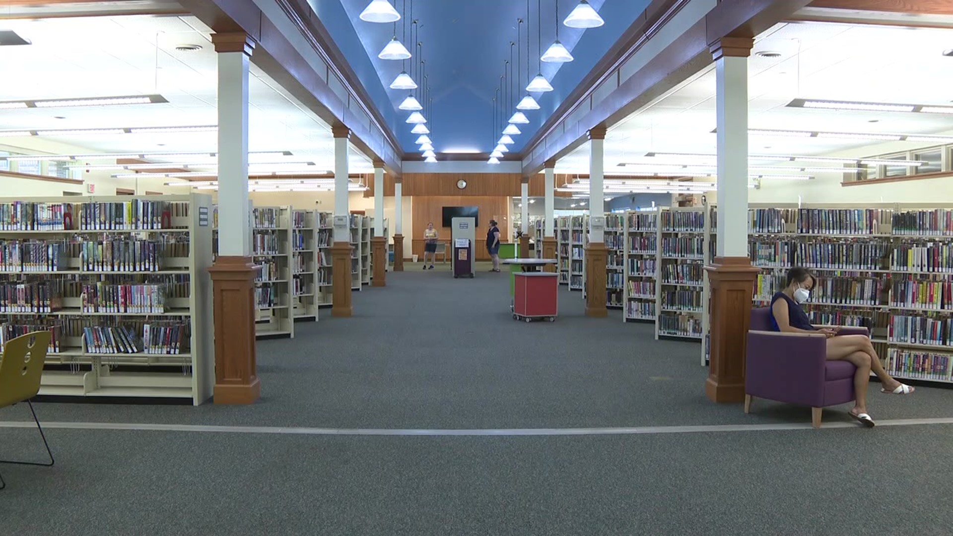 The library near Lewisburg is open again after being closed since last fall for renovations.