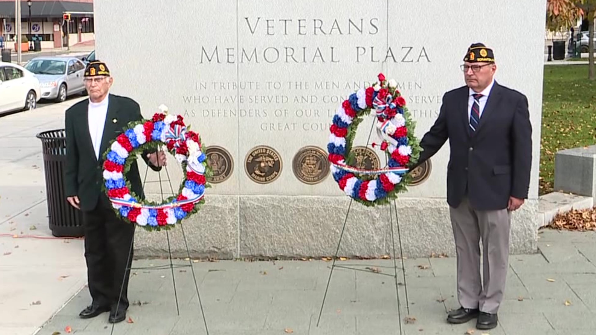 The Veterans Day ceremony was held on Courthouse Square.