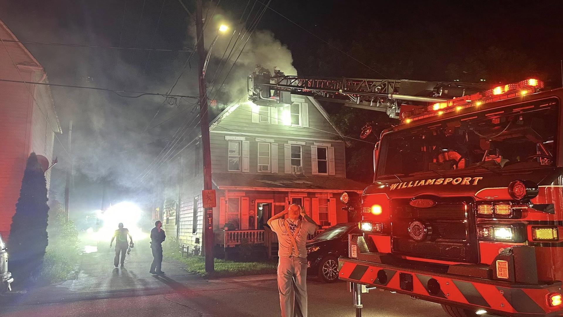 A fire displaced 19 people in a duplex on 1st Avenue in Williamsport Friday night, according to officials.