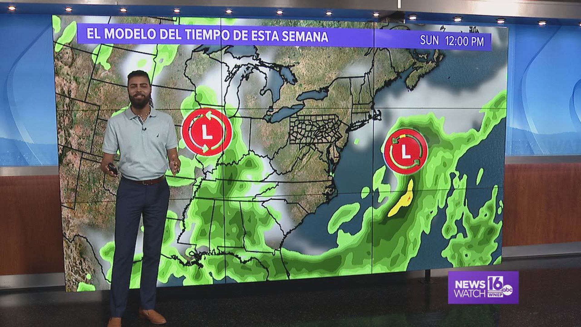 Algunos sistemas de baja presión provocará aguaceros y tormentas aisladas durante toda la semana laboral e incluido el próximo fin de semana.