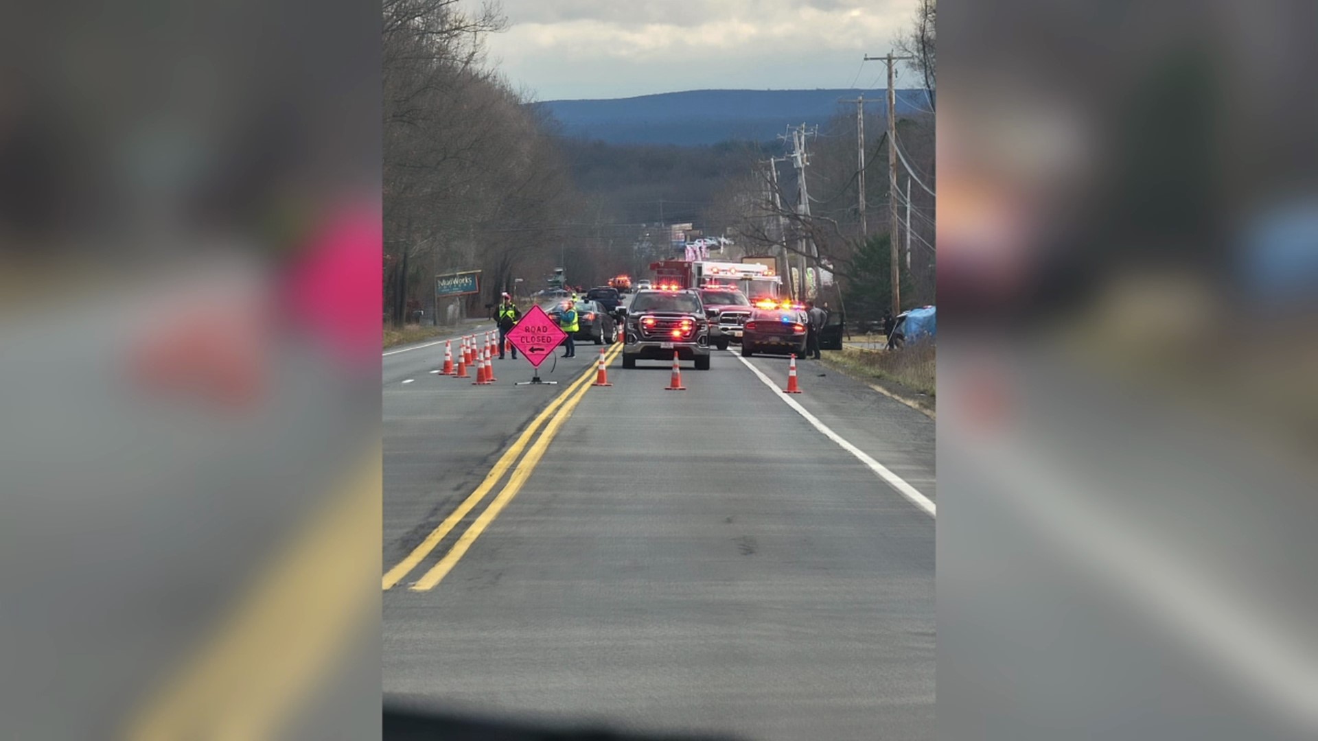 The crash happened around 2 p.m. Saturday along Route 115 and Log Cabin Lane in Chestnuthill Township.