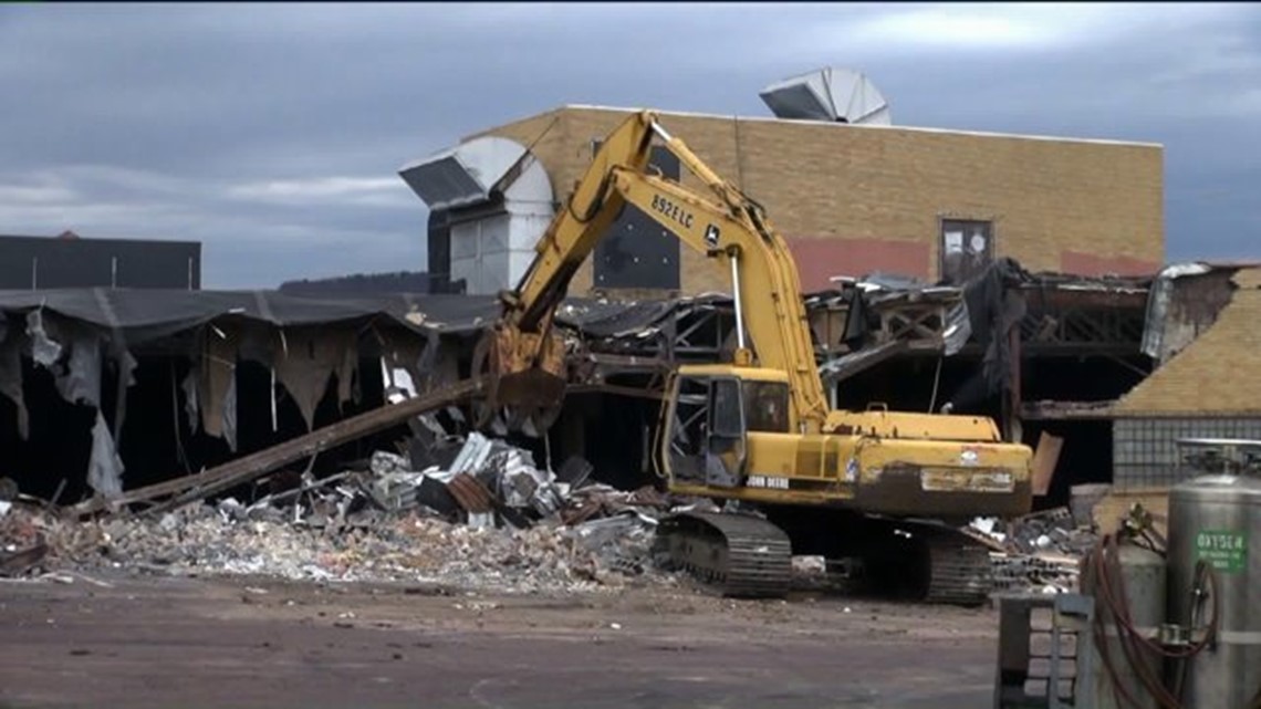 Demolition Begins to Make Way for New School