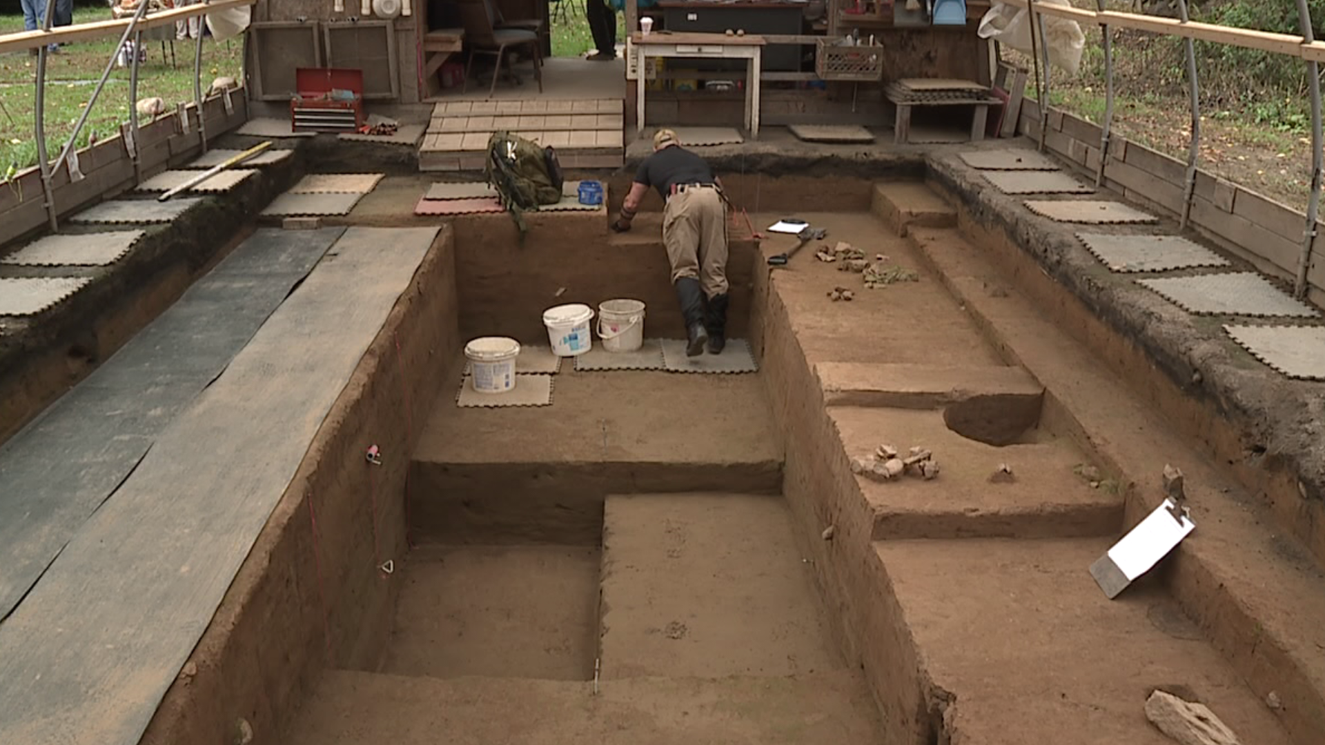 The archaeological society in Luzerne County invites people to watch what they find or take part in the dig.