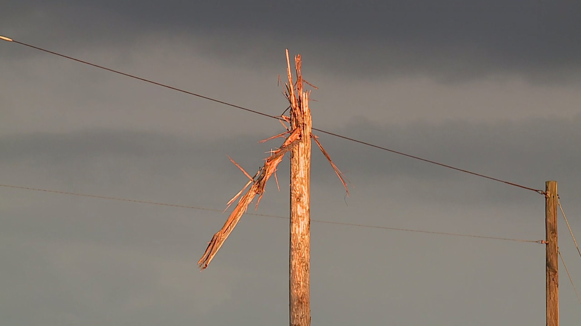 Lightning Strikes Utility Pole in Lackawanna County