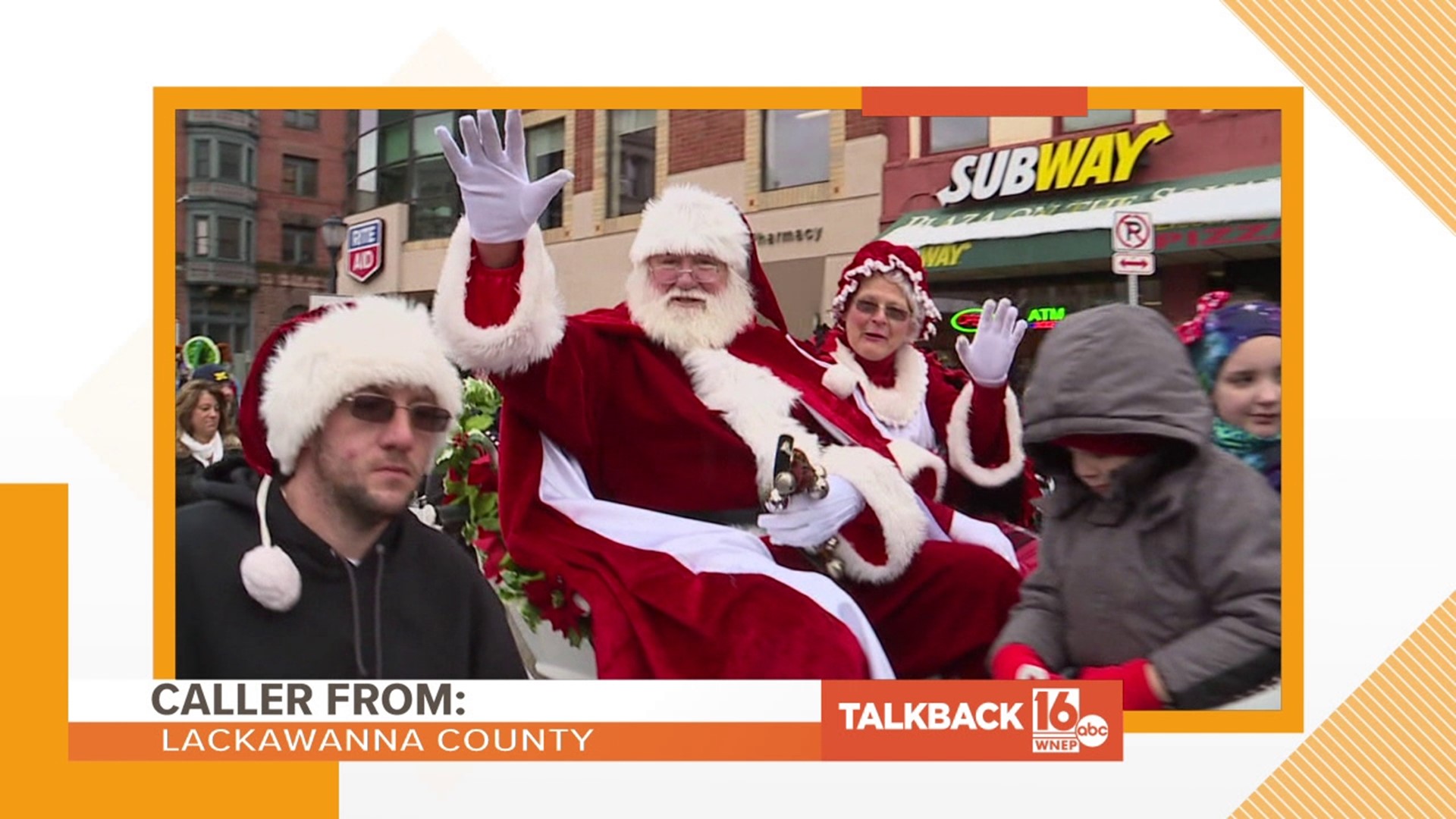 Callers are commenting on the Scranton Santa Parade taking place before Thanksgiving.