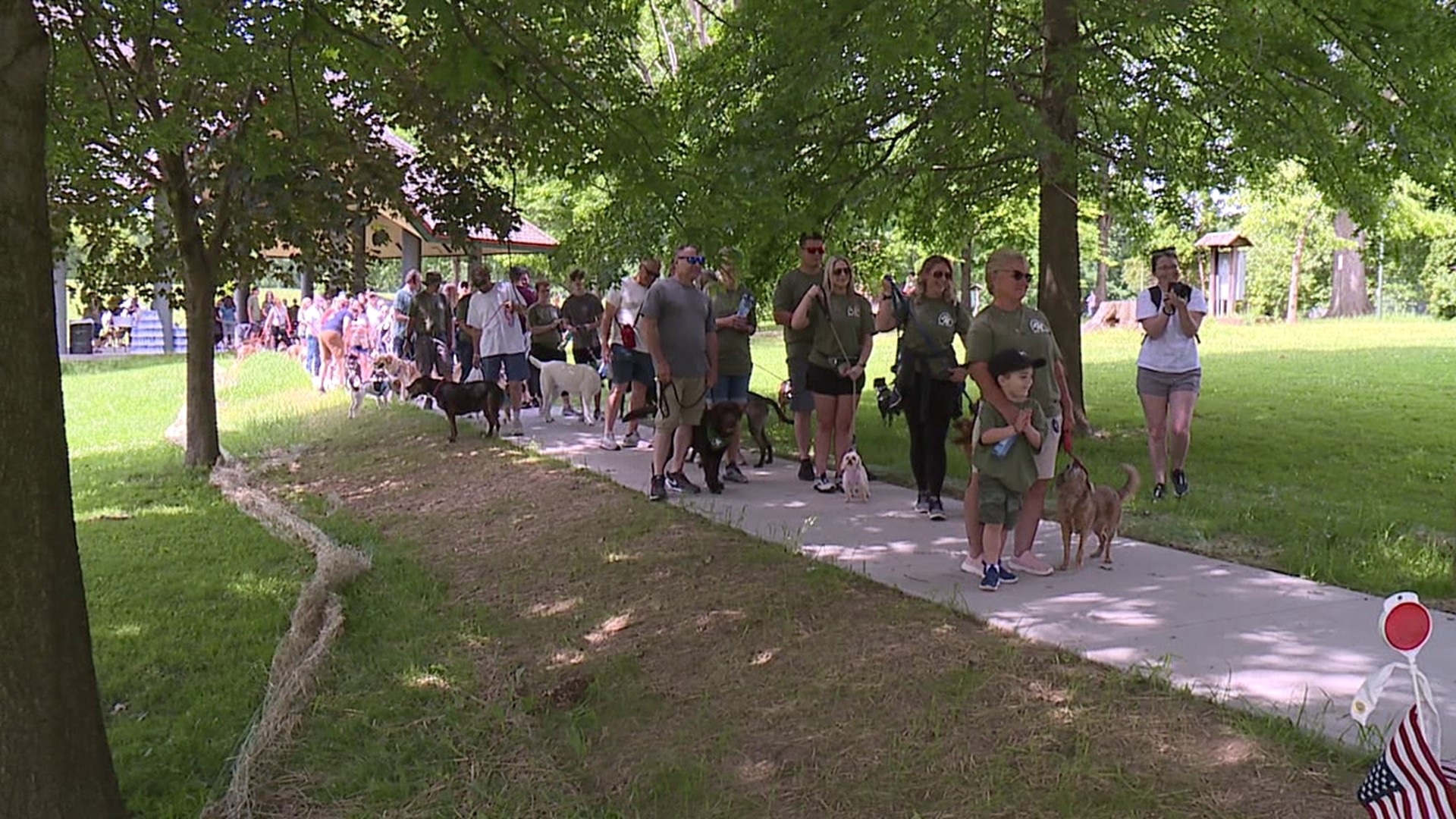 The walk benefitting Rescue Pets Serving Vets was held throughout Kingston Sunday.