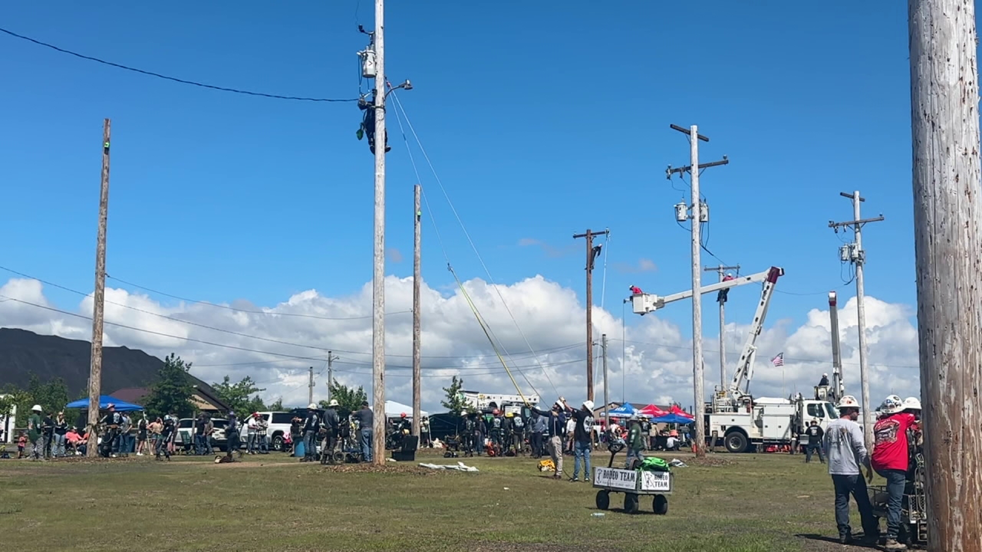 Linemen from across the country gathered at City View Park in Hazleton Saturday for the 12th Annual Lineworkers Benefit Rodeo.