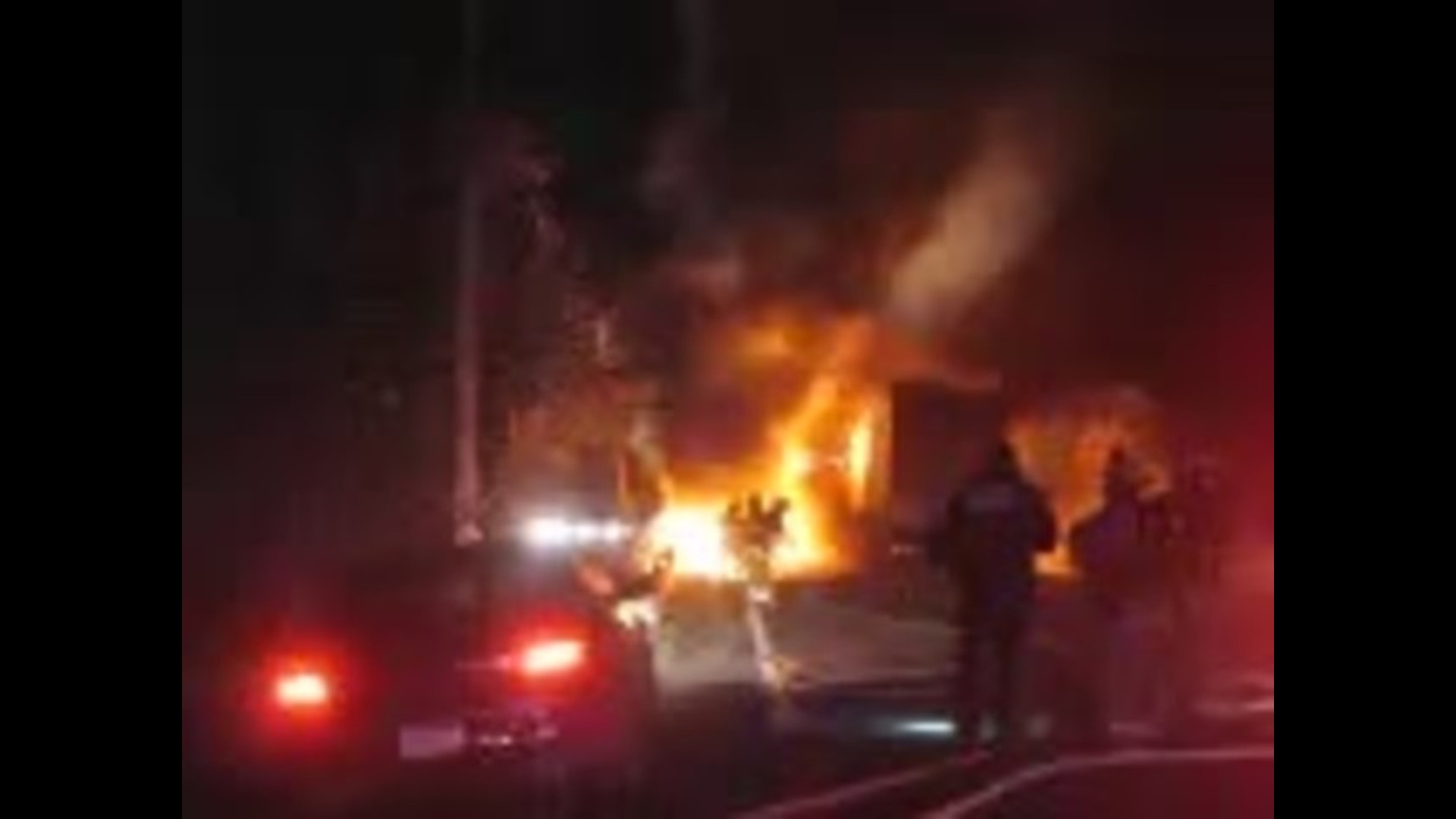 Cell phone video: Car Crash Fire