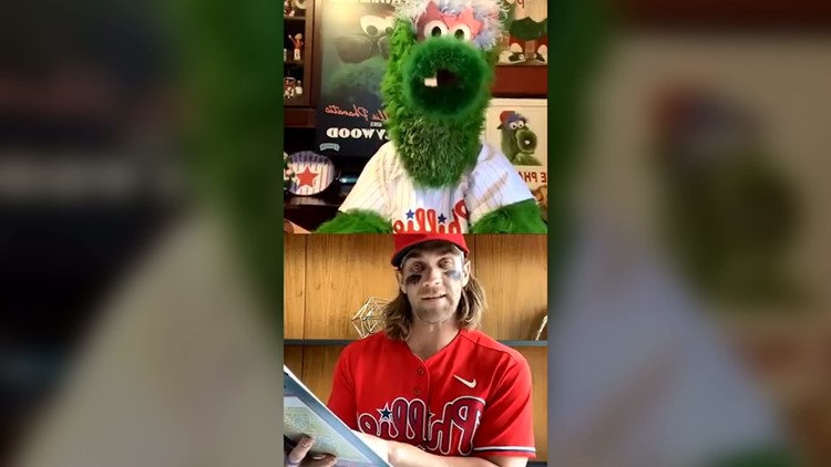 Philadelphia Phillies star Bryce Harper to read Phanatic's book during  Instagram storytime - 6abc Philadelphia