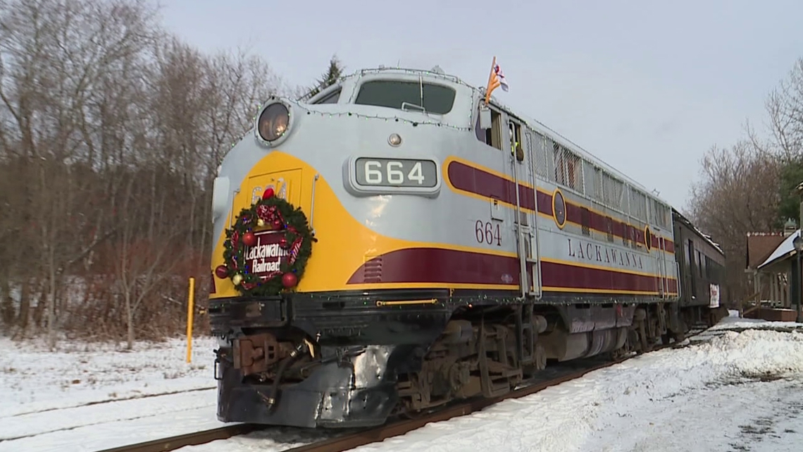 Santa stops by in Carbondale on the Santa Train, traveling through Lackawanna County