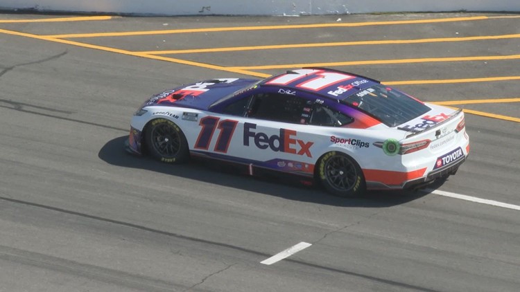 Denny Hamlin Wins Pole for NASCAR Cup Series Race, M&M's Fan Appreciation 400, at Pocono Raceway