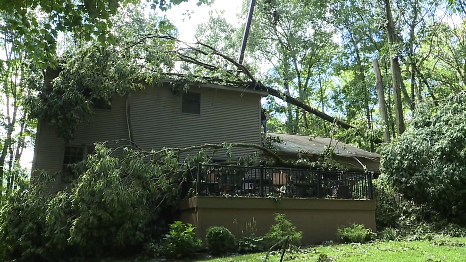 Wind speeds reached 105 miles per hour Saturday afternoon. Newswatch 16's Emily Kress shows us how folks are still picking up what the tornado left behind.