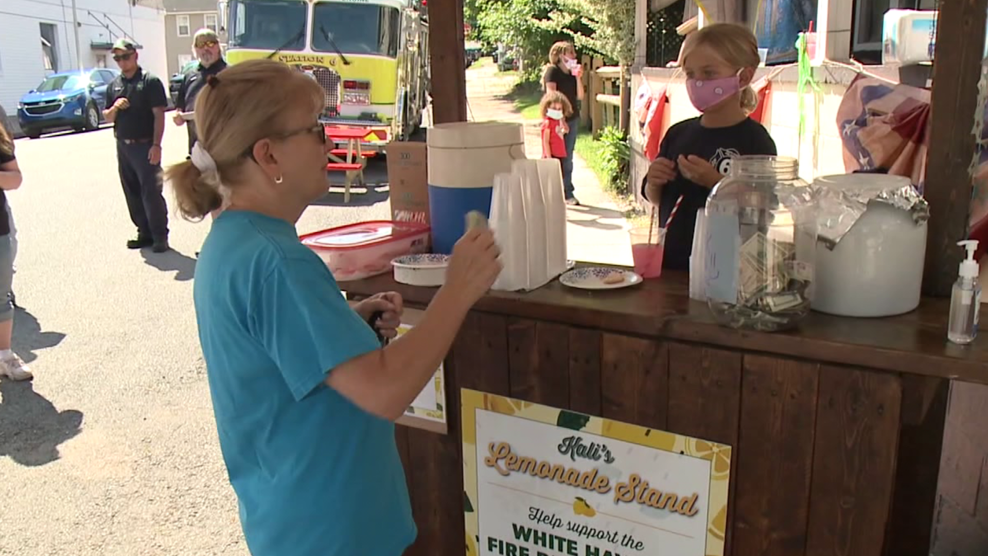 Kali's Lemonade Stand raised more than $1,000 for the White Haven Fire Department.