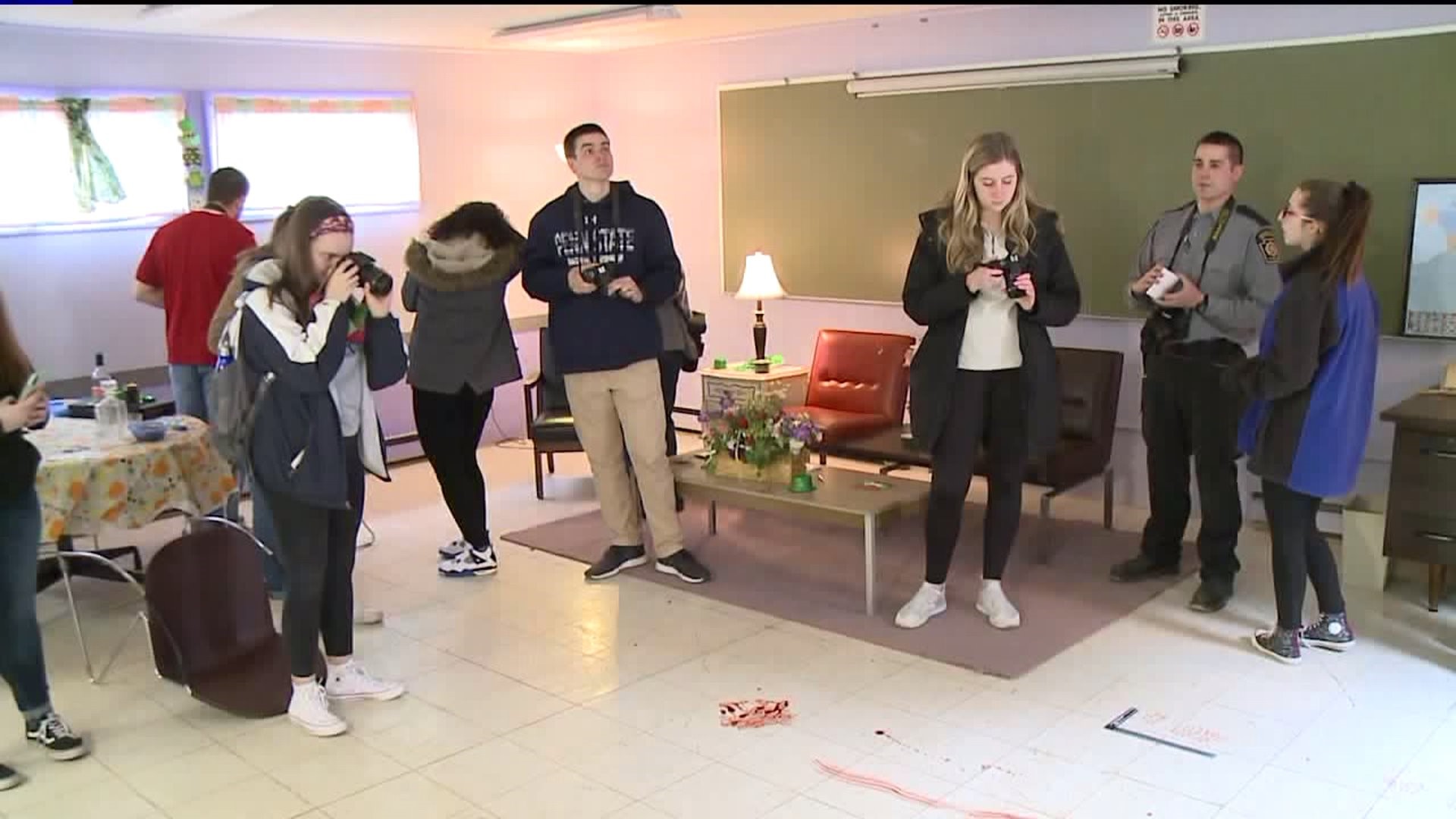 Fake Crime Scene Provides Real Experience for Students