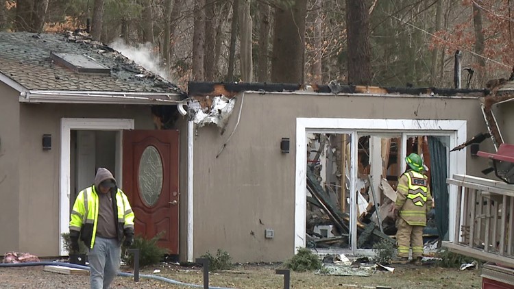 Home destroyed by fire in Monroe County