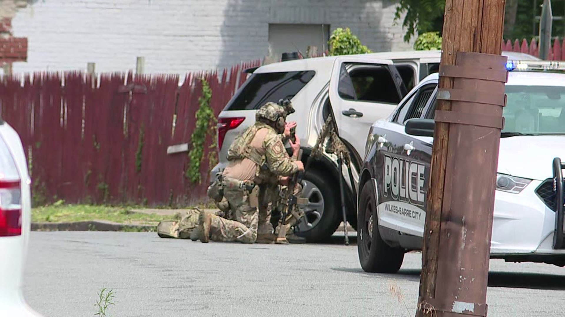 State Police and city officers involved in a standoff in Wilkes-Barre.