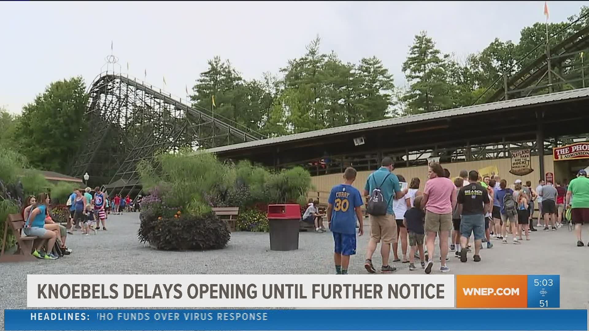 The 2020 season had already been pushed back to May, now officials have postponed the amusement resort's opening indefinitely.