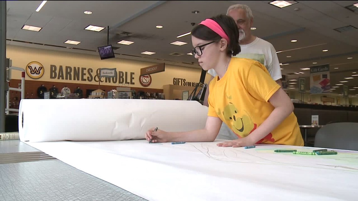 Young Artists Paint River Mural in WilkesBarre