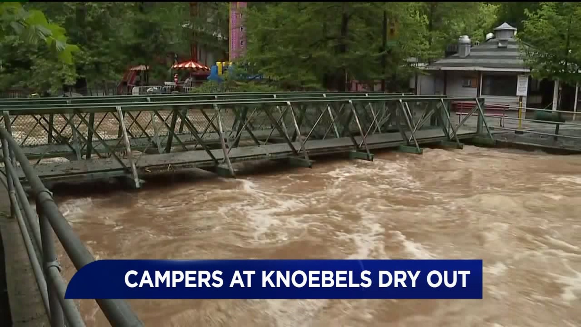 Campers at Knoebels Dry Out