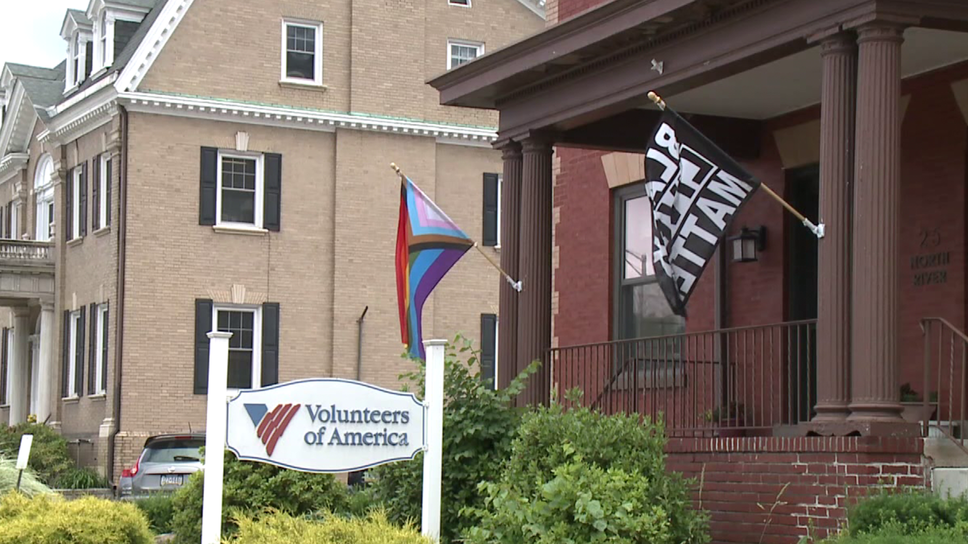 A non-profit in Luzerne County says it has been receiving hate online and in-person because of the flags hanging outside its office in Wilkes-Barre.