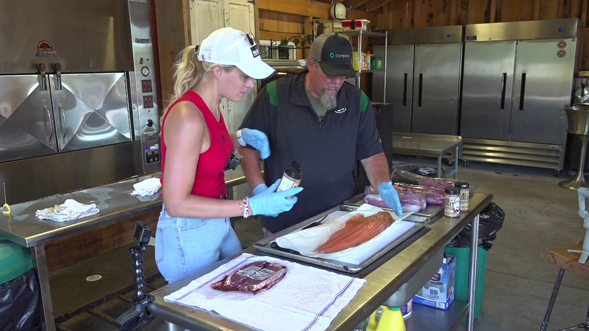 Newswatch 16's Chelsea Strub gets a lesson in cooking with fire and wood at Greenley's BBQ Barn in Eaton Township