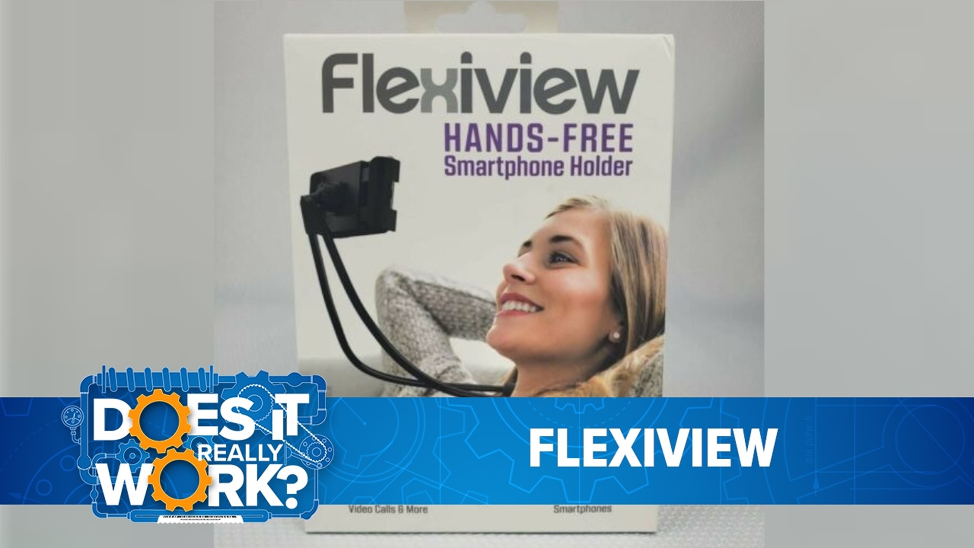 The Flexiview phone holder allows you to use your phone while keeping your hands free to do other things.