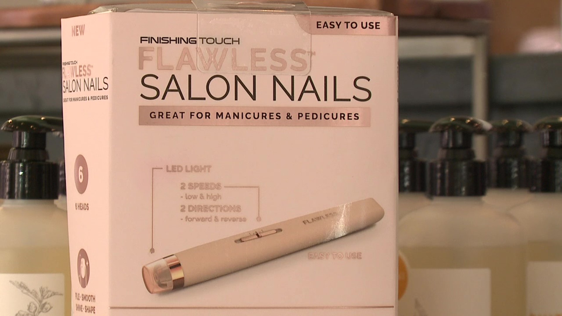 The maker claims it will shape and file, grind and smooth, buff and shine, and clean up your nails like a pro.