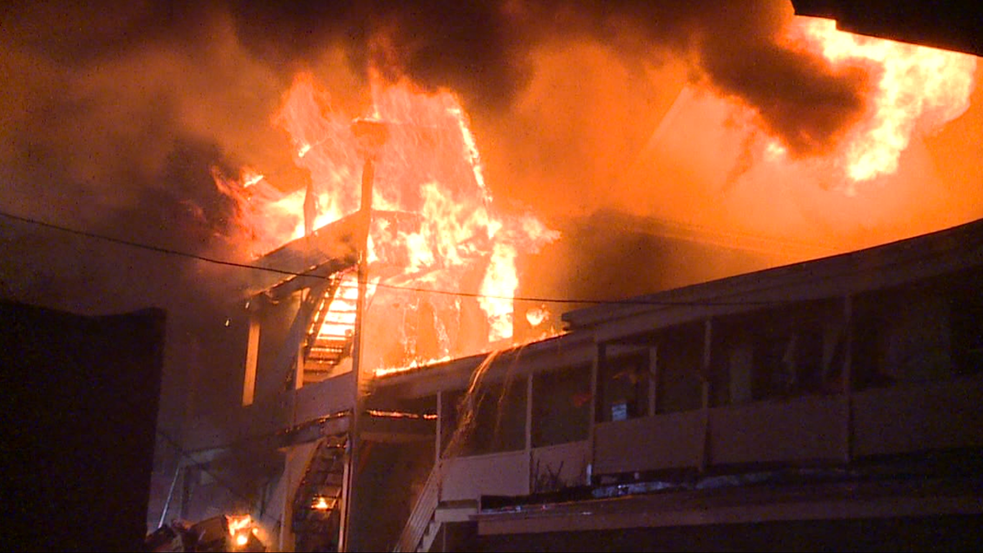 Four people were also hurt in Monday night's fire.