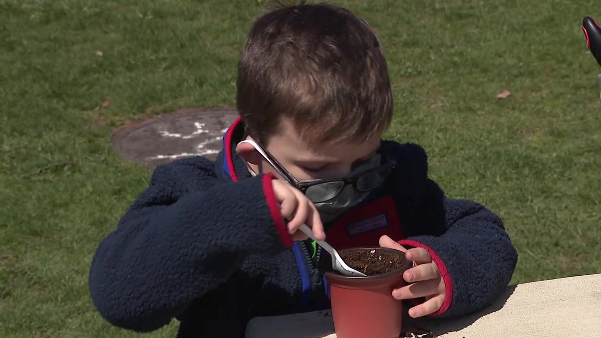 All 700 students at the Dunmore Elementary Center took part and were able to take home what they planted.