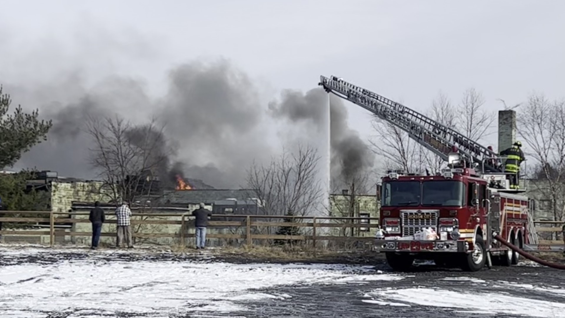 A fire marshal believes someone torched the former meat processing plant on Hull Avenue in Olyphant on Saturday.