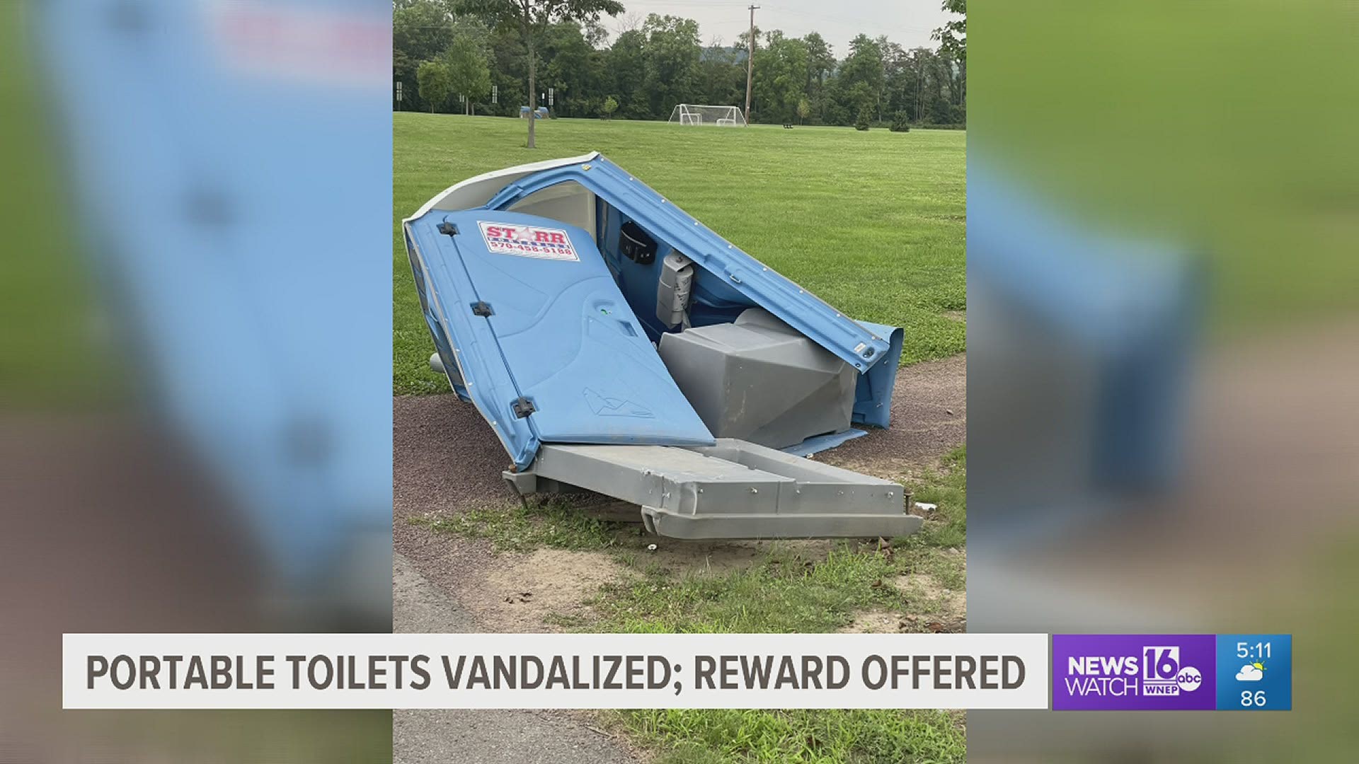 A man from Millville wants to know who destroyed his company's portable toilets, and he is offering a $500 reward for information.