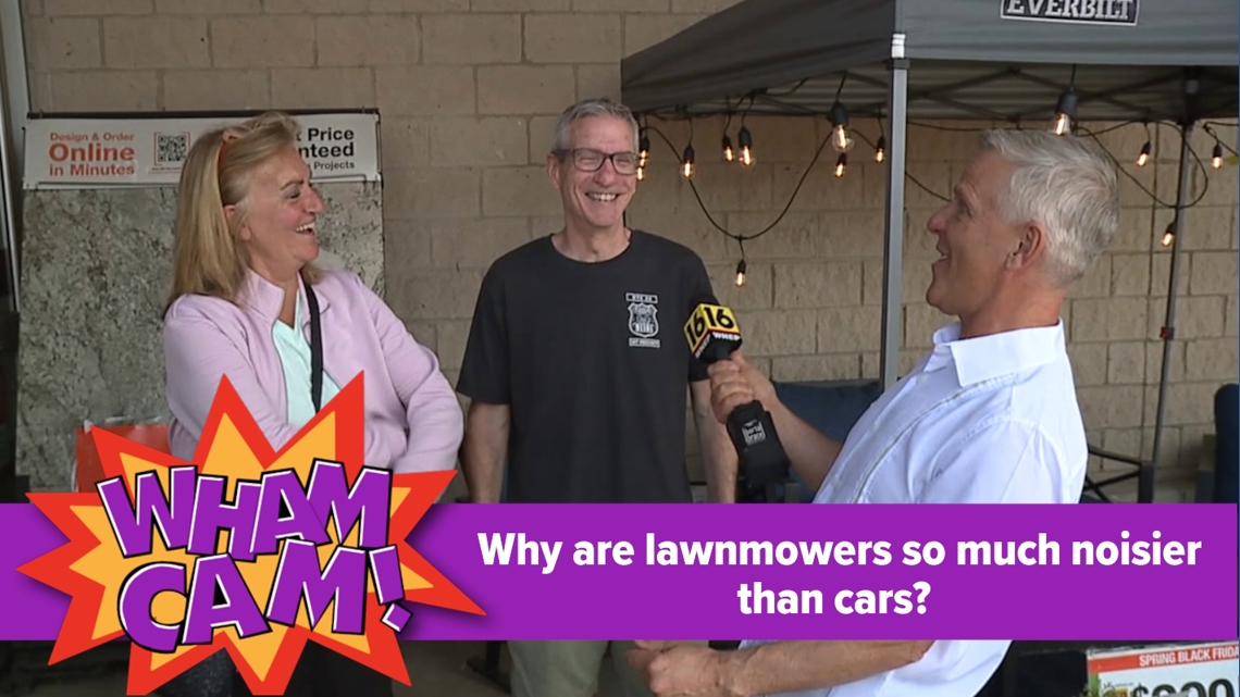 Why are lawnmowers so much noisier than cars?