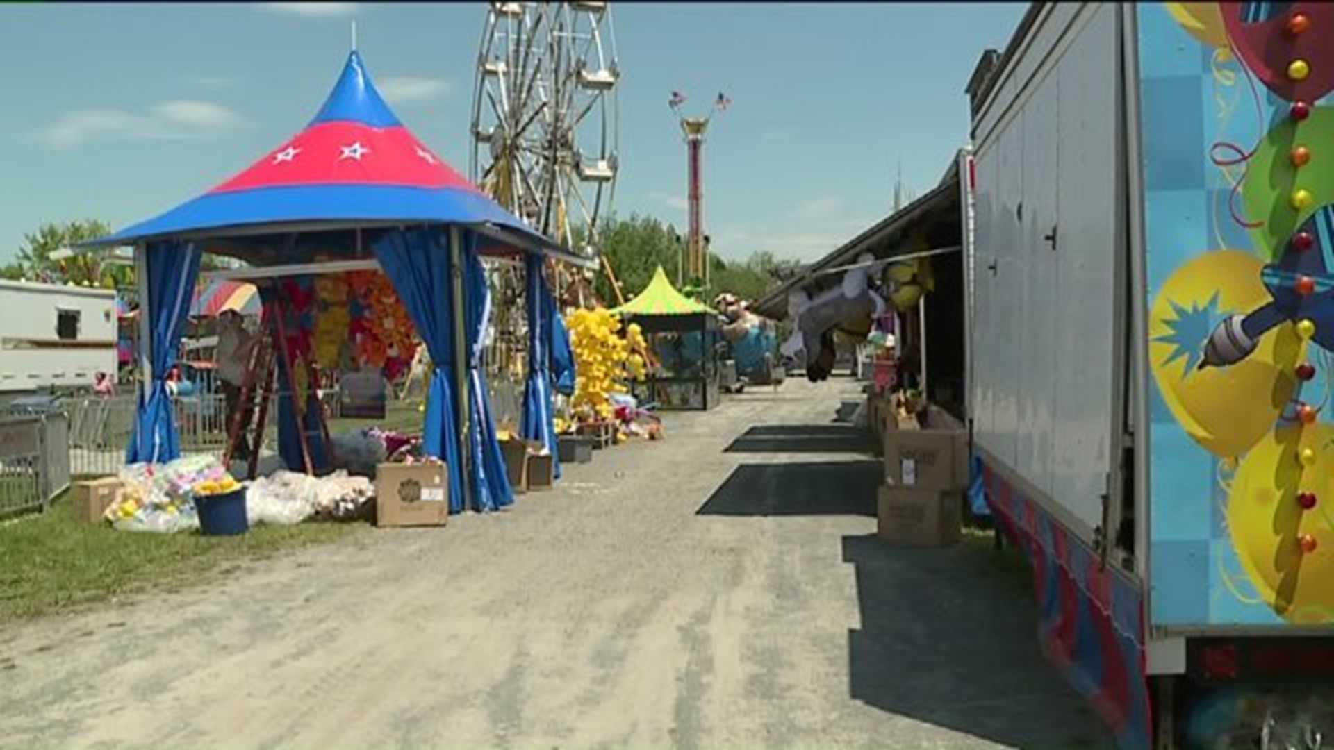 Everything Set up for Jessup Hose Company Carnival